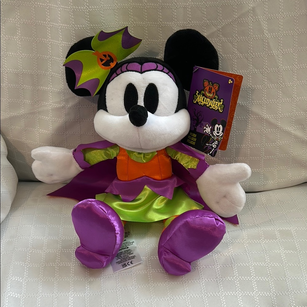 Disney Halloween Minnie Mouse Plush - Purple and Green